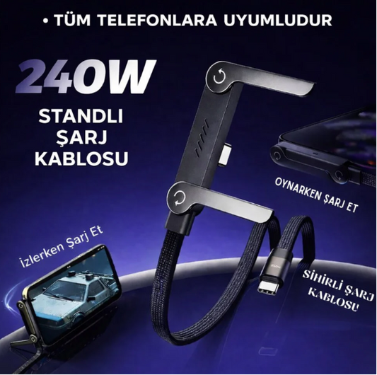 PowerFlex 240W Standlı Hızlı Şarj Kablosu