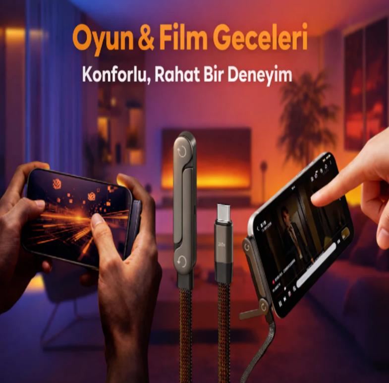 PowerFlex 240W Standlı Hızlı Şarj Kablosu